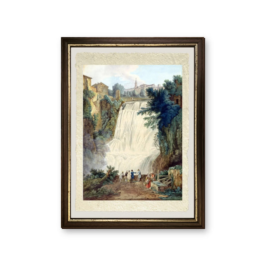 Le cascate di Tivoli - Jakob-Philipp Hackert - riproduzione incorniciata