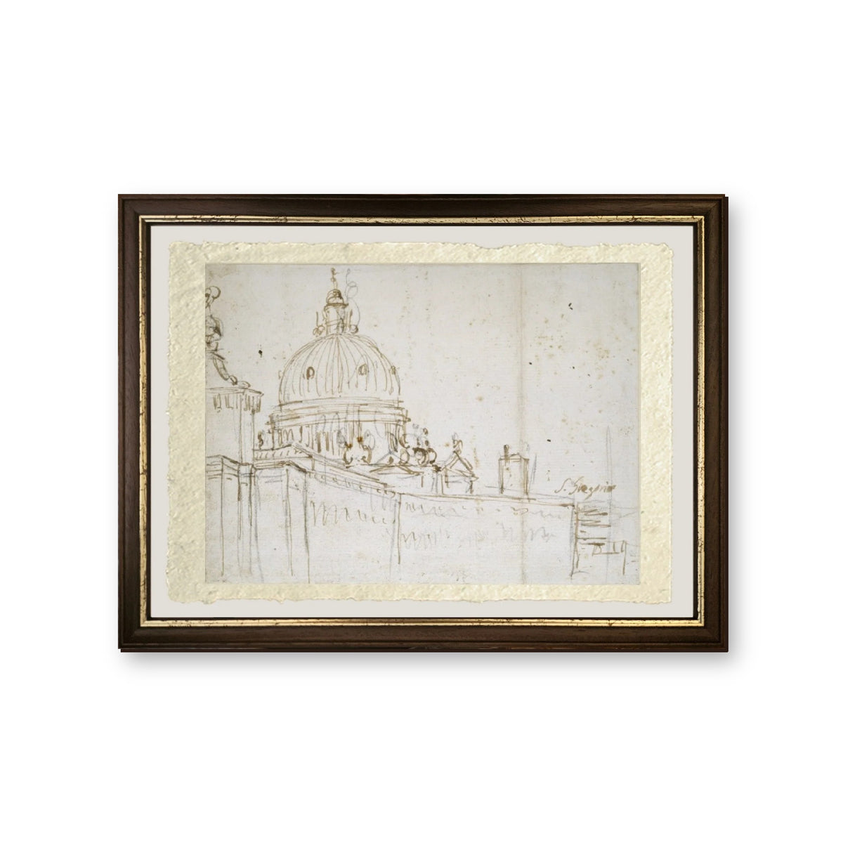 La Dogana di mare e S. Maria della Salute - Giovanni Antonio Canal detto Canaletto - riproduzione incorniciata