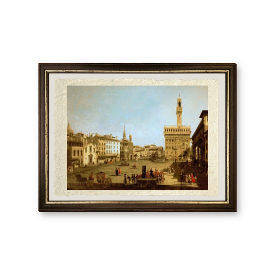Piazza della Signoria - Bernardo Bellotto - riproduzione incorniciata