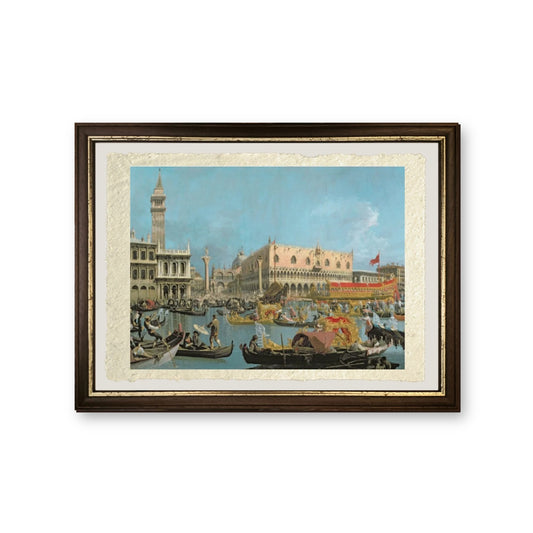 Il Bucintoro che ritorna al Molo - Giovanni Antonio Canal detto Canaletto - riproduzione incorniciata