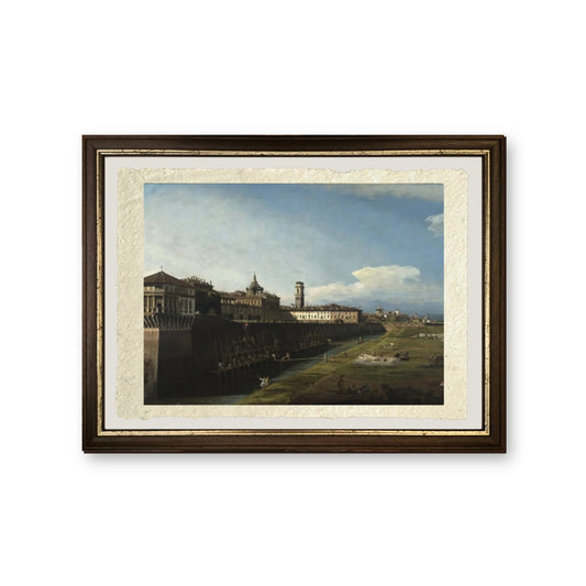 Veduta di Torino dal lato dei Giardini Reali - Bernardo Bellotto - riproduzione incorniciata