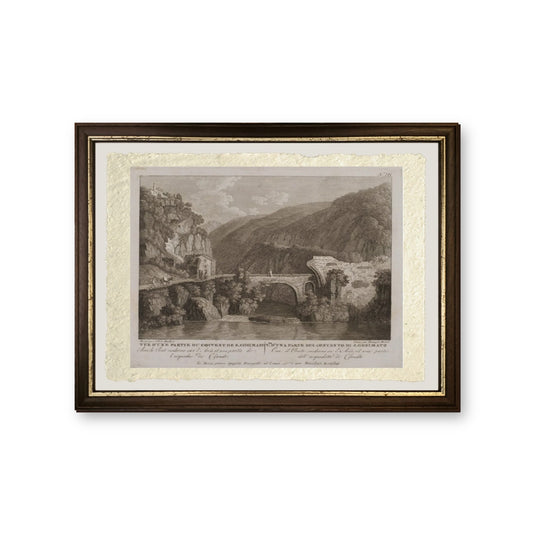 Veduta di una parte del convento di S. Cosimato (n. III) - Jakob-Philipp Hackert - riproduzione incorniciata