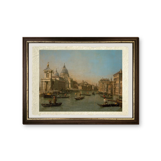 L'ingresso del Canal Grande presso la Punta della Dogana - Giovanni Antonio Canal detto Canaletto - riproduzione incorniciata