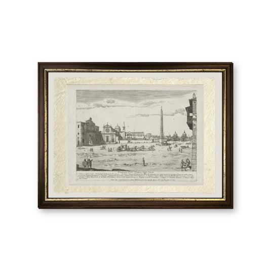 Prospetto dei Luoghi della Città di Roma Insign[ium], 1666 - Lievin Cruyl - riproduzione incorniciata