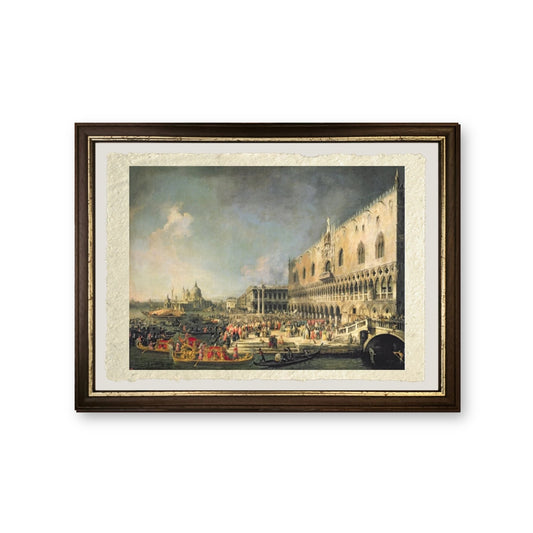 La ricezione dell'ambasciatore francese a Venezia, 1740 - Giovanni Antonio Canal detto Canaletto - riproduzione incorniciata