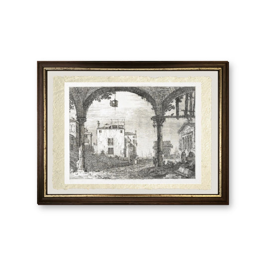 La Portique à la Lanterne, 1740 - Giovanni Antonio Canal detto Canaletto - riproduzione incorniciata