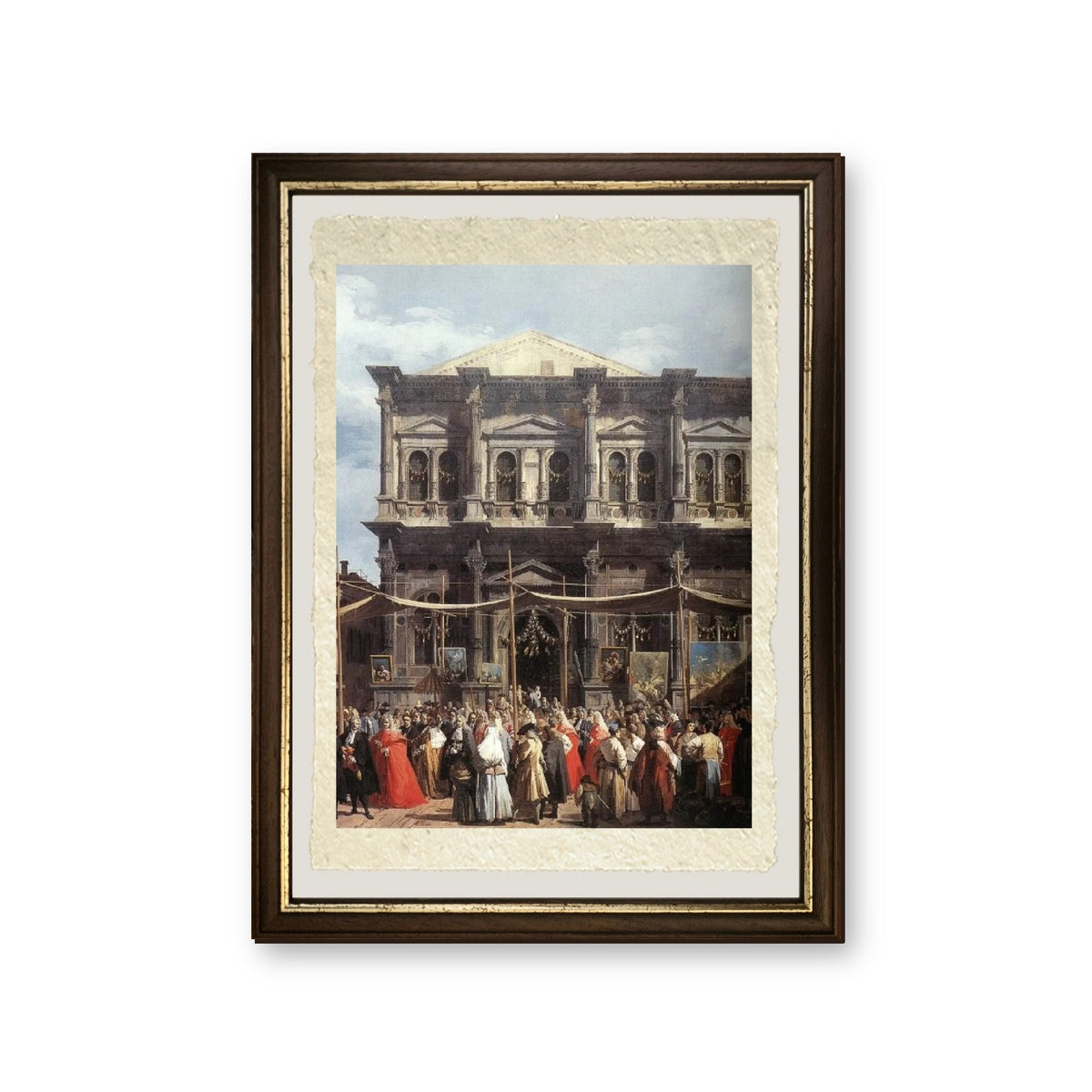 La festa di San Rocco - Giovanni Antonio Canal detto Canaletto - riproduzione incorniciata