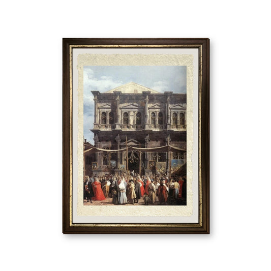 La festa di San Rocco - Giovanni Antonio Canal detto Canaletto - riproduzione incorniciata