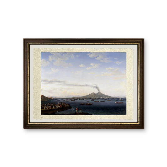 Il ritorno della flotta dall'Algeria alla Baia di Napoli - Jakob-Philipp Hackert - riproduzione incorniciata