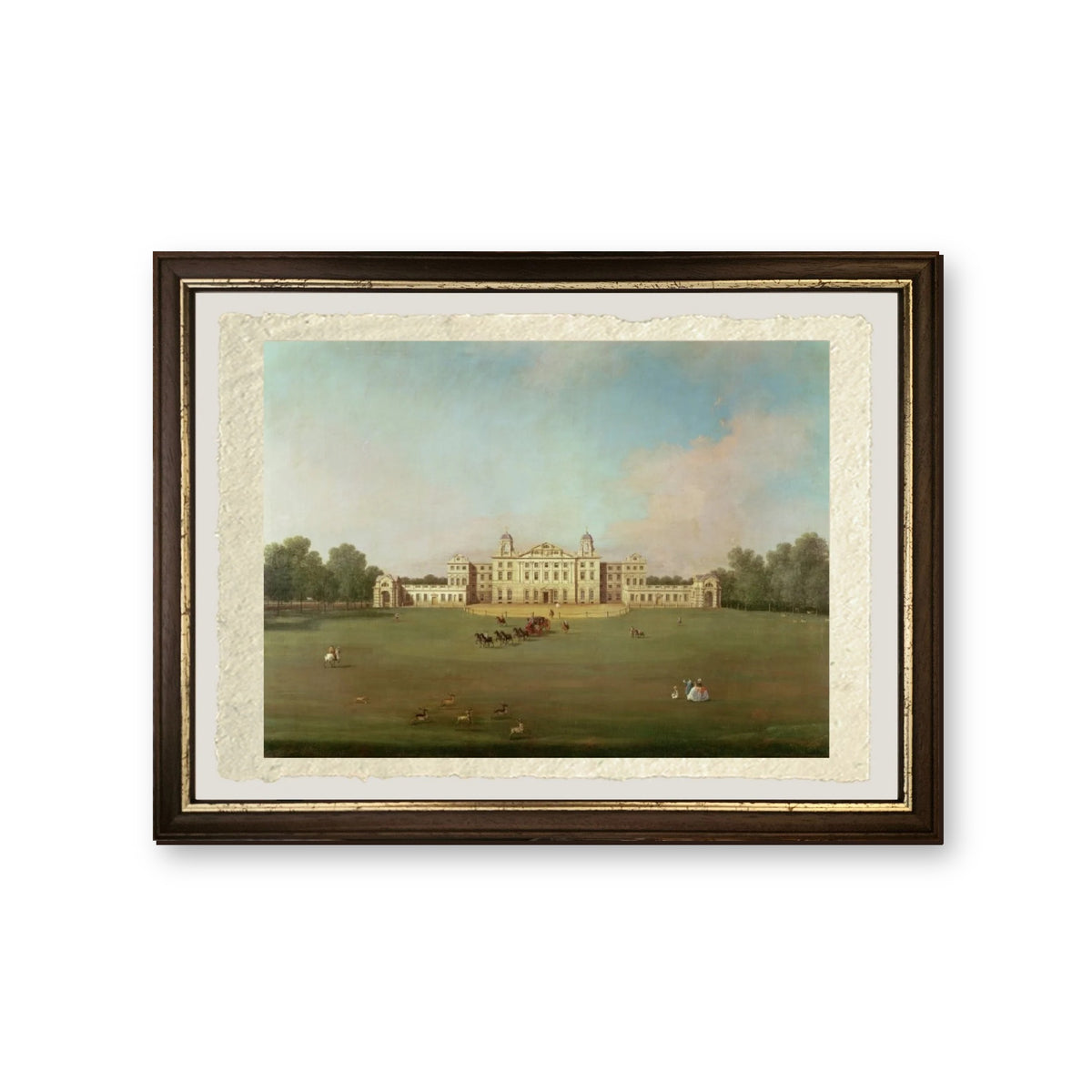 Badminton House, Gloucestershire - Giovanni Antonio Canal detto Canaletto - riproduzione incorniciata