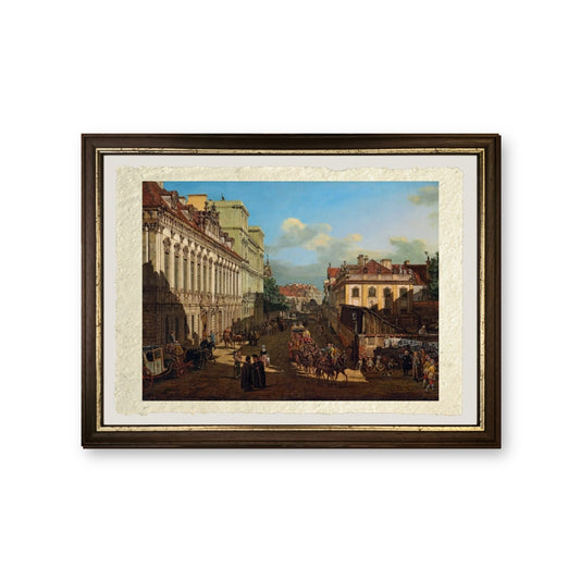 Via Miodowa a Varsavia - Bernardo Bellotto - riproduzione incorniciata