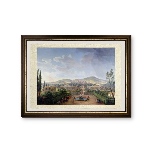Veduta di Marino, 1719 - Gaspare Vanvitelli - Gaspar van Wittel - riproduzione incorniciata