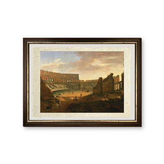 Interno del Colosseo (dettaglio) - Gaspare Vanvitelli - Gaspar van Wittel - riproduzione incorniciata