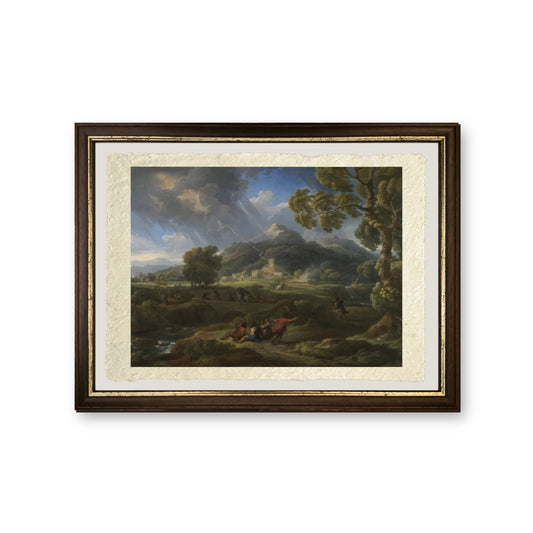 Uragano nella campagna romana - Jan Frans van Bloemen - riproduzione incorniciata