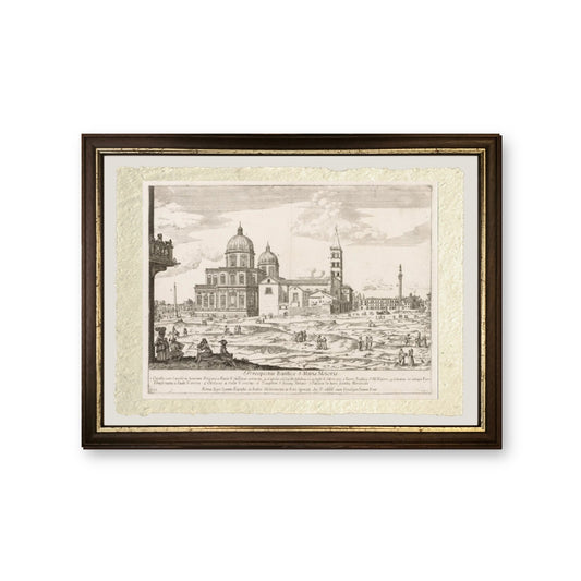 Santa Maria Maggiore da Prospectus Locurum Urbis Romae Insignium, 1666 - Lievin Cruyl - riproduzione incorniciata