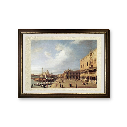 Veduta del Palazzo Ducale - Giovanni Antonio Canal detto Canaletto - riproduzione incorniciata