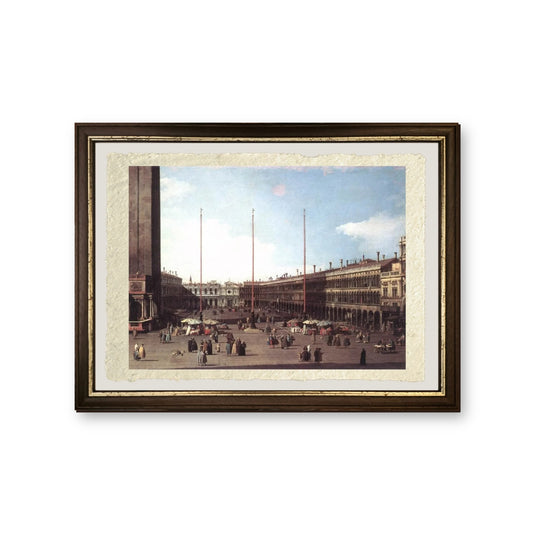 Piazza San Marco, verso San Geminiano - Giovanni Antonio Canal detto Canaletto - riproduzione incorniciata