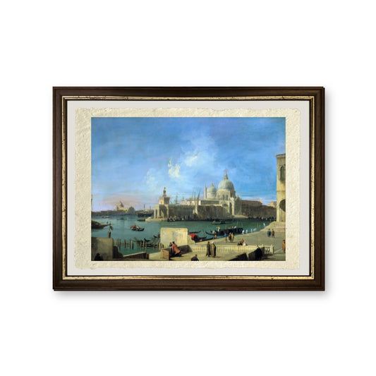 Veduta della chiesa delle Salute dall'ingresso del Canal Grande, 1727 - Giovanni Antonio Canal detto Canaletto - riproduzione incorniciata