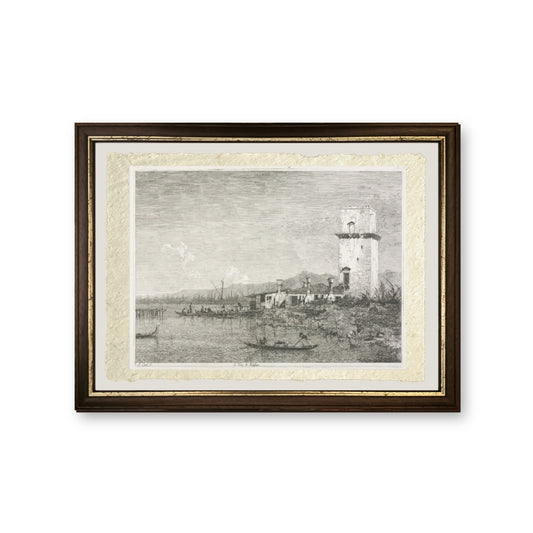 La Torre di Marghera - Giovanni Antonio Canal detto Canaletto - riproduzione incorniciata