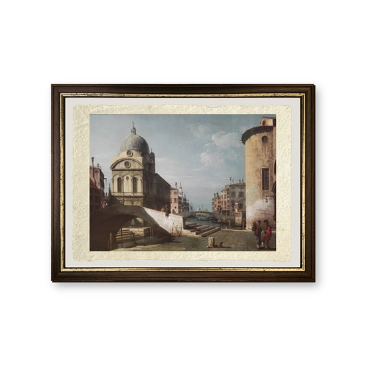 Fantasia architettonica con Santa Maria dei Miracoli, Venezia - Bernardo Bellotto - riproduzione incorniciata