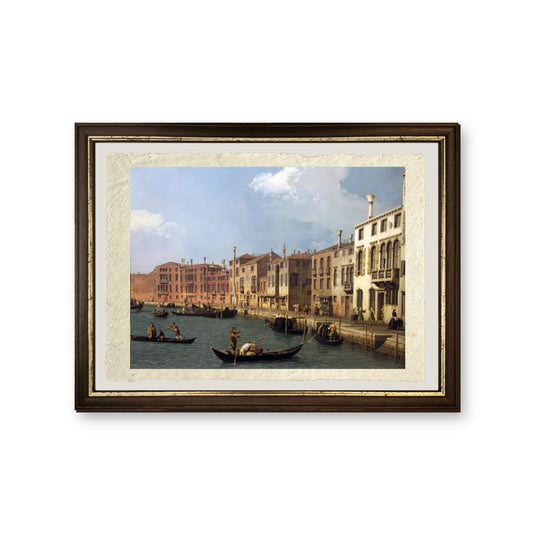 Veduta del Canale di Santa Chiara a Venezia - Giovanni Antonio Canal detto Canaletto - riproduzione incorniciata