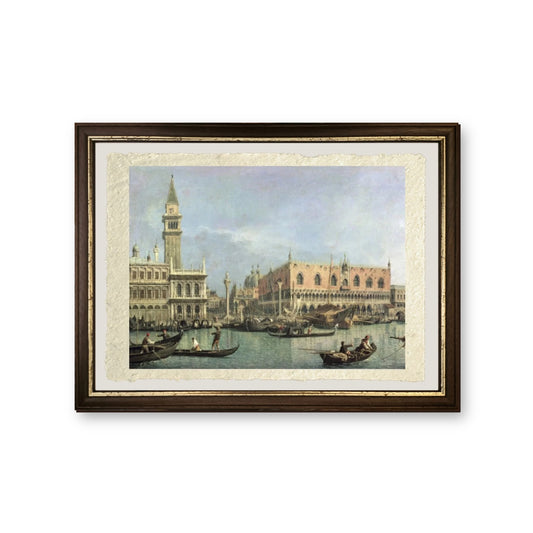 Il Molo e la Piazzetta San Marco, Venezia - Giovanni Antonio Canal detto Canaletto - riproduzione incorniciata