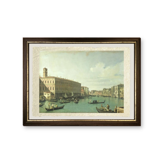 Il Canal Grande dal Ponte di Rialto - Giovanni Antonio Canal detto Canaletto - riproduzione incorniciata