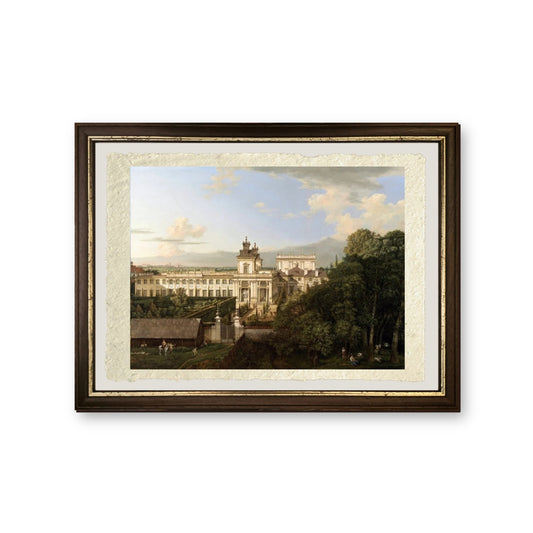 Palazzo Wilanów visto da sud - Bernardo Bellotto - riproduzione incorniciata