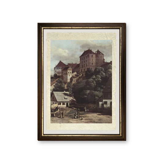 Veduta di Pirna, Pirna vista dal lato Sud - Bernardo Bellotto - riproduzione incorniciata