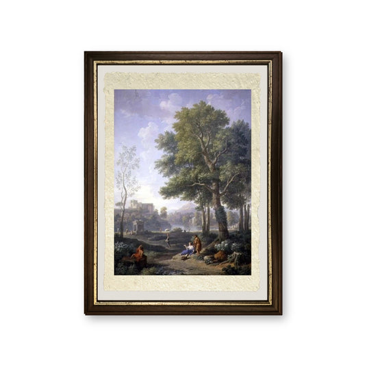 Veduta Capriccio con un belvedere - Jan Frans van Bloemen - riproduzione incorniciata