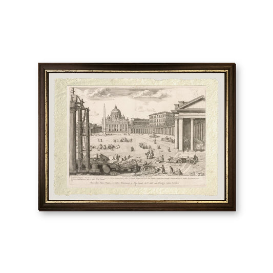 Basilica di San Pietro da Prospectus Locurum Urbis Romae Insignium - Lievin Cruyl - riproduzione incorniciata