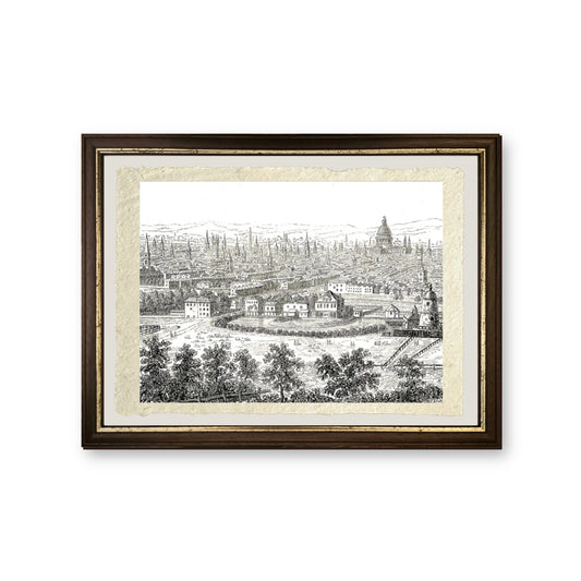 Londra da Islington City e East End - Giovanni Antonio Canal detto Canaletto - riproduzione incorniciata