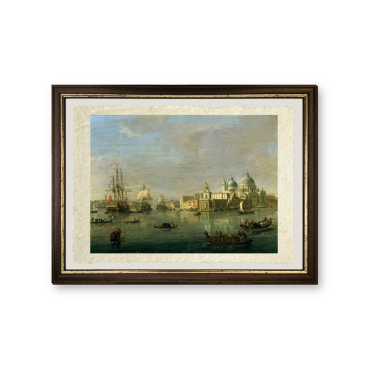 Veduta di Venezia con Giudecca e Dogana (dettaglio) - Gaspare Vanvitelli - Gaspar van Wittel - riproduzione incorniciata