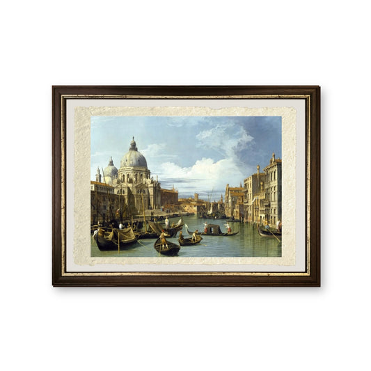 L'ingresso al Canal Grande, Venezia, 1730 - Giovanni Antonio Canal detto Canaletto - riproduzione incorniciata