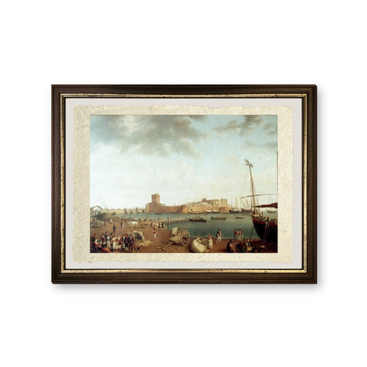 Veduta del porto di Taranto di Jakob Philipp Hackert - riproduzione incorniciata
