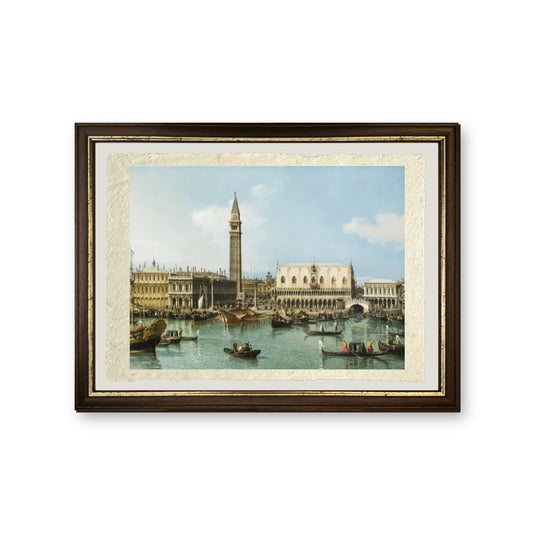 Il Molo dal Bacino di San Marco - Giovanni Antonio Canal detto Canaletto - riproduzione incorniciata