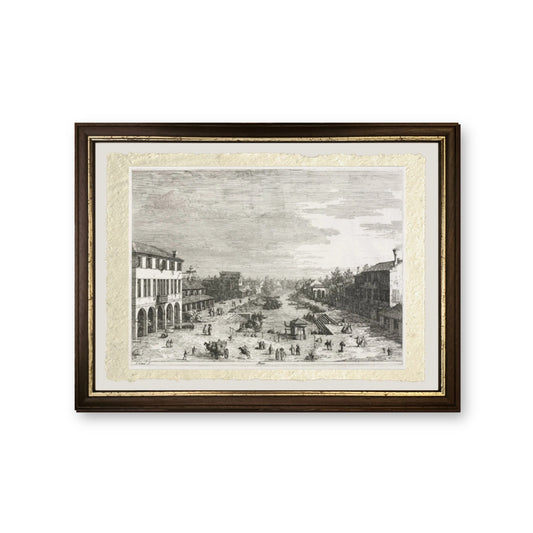Vedute di Mestre - Giovanni Antonio Canal detto Canaletto - riproduzione incorniciata