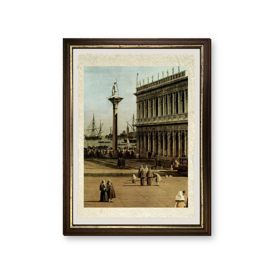 La Piazzetta (dettaglio) - Giovanni Antonio Canal detto Canaletto - riproduzione incorniciata