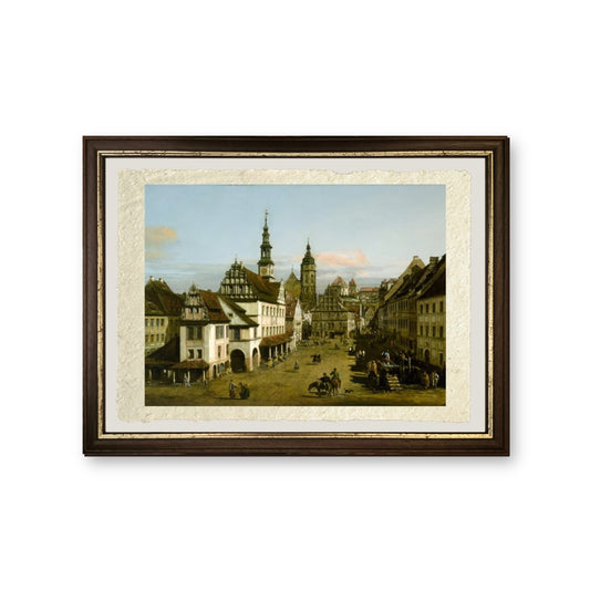 Il mercato a Pirna, 1764 - Bernardo Bellotto - riproduzione incorniciata