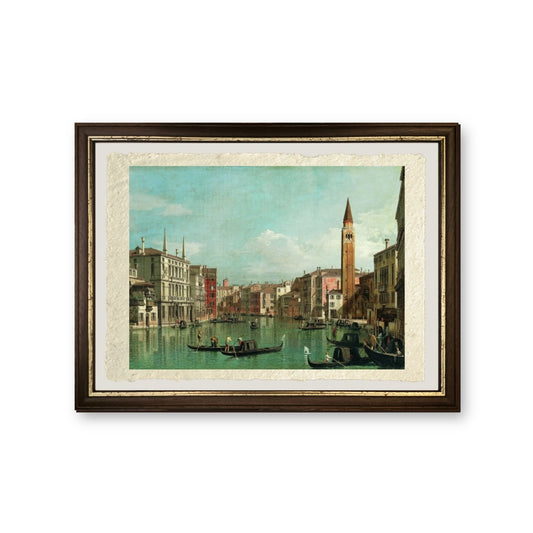 Il Canal Grande, Venezia, vista verso sud-est - Giovanni Antonio Canal detto Canaletto - riproduzione incorniciata