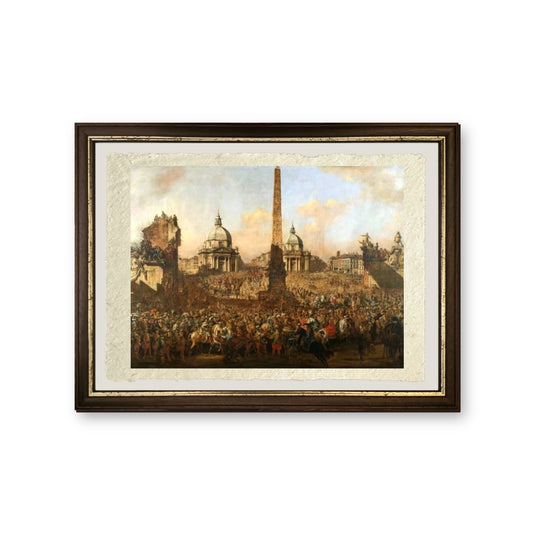 Ingresso di Jerzy Ossolinski a Roma - Bernardo Bellotto - riproduzione incorniciata