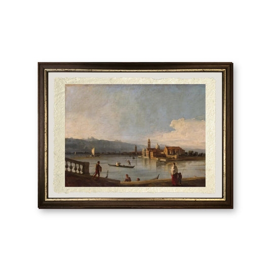 Veduta delle isole di San Michele, San Cristoforo e Murano - Giovanni Antonio Canal detto Canaletto - riproduzione incorniciata