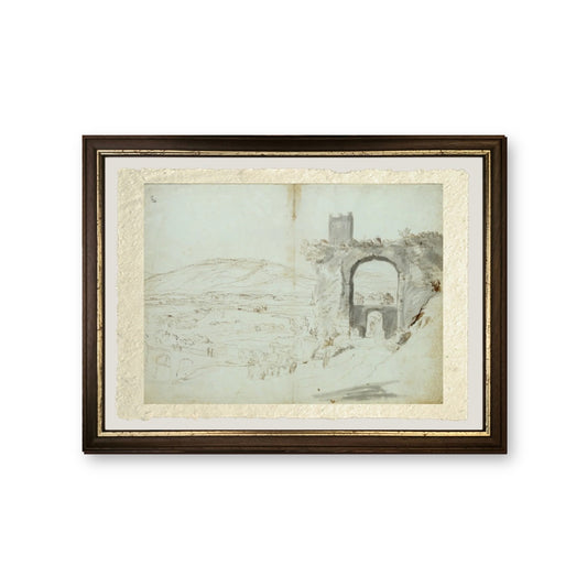 Veduta di Tivoli - Gaspare Vanvitelli - Gaspar van Wittel - riproduzione incorniciata