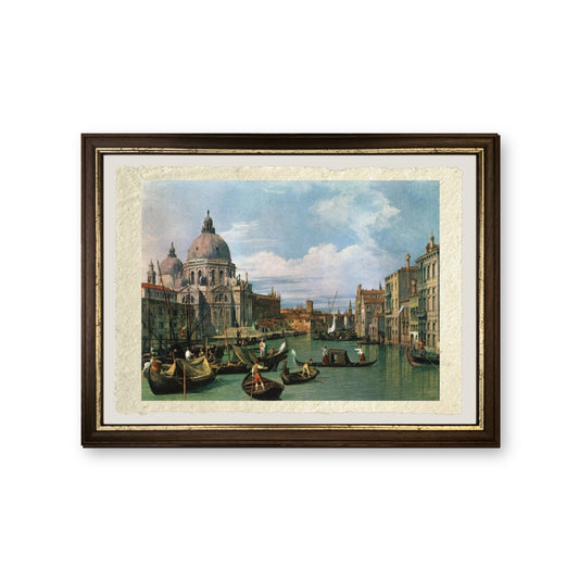 Il Canal Grande e la Chiesa della Salute - Giovanni Antonio Canal detto Canaletto - riproduzione incorniciata