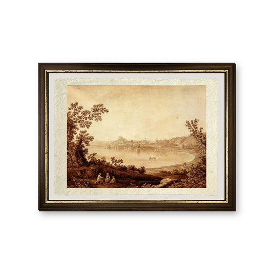 Lago di Bracciano - Jakob-Philipp Hackert - riproduzione incorniciata