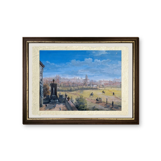 Veduta di Roma - Gaspare Vanvitelli - Gaspar van Wittel - riproduzione incorniciata