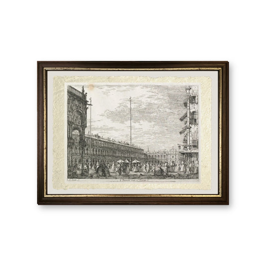 Il Palazzo dei Procuratori e la Chiesa di San Geminiano - Giovanni Antonio Canal detto Canaletto - riproduzione incorniciata