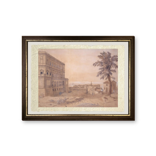 Il Palazzo Farnese a Caprarola - Gaspare Vanvitelli - Gaspar van Wittel - riproduzione incorniciata