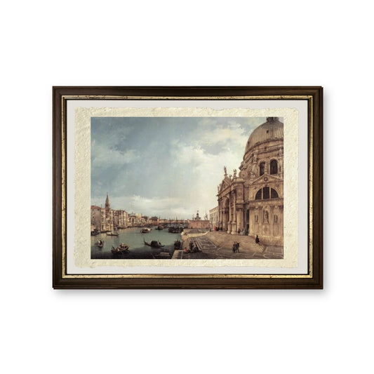 Ingresso al Canal Grande, Guardando a Est - Giovanni Antonio Canal detto Canaletto - riproduzione incorniciata