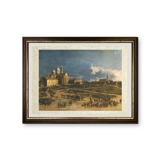 Prà della Valle a Padova (dettaglio) - Giovanni Antonio Canal detto Canaletto - riproduzione incorniciata